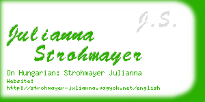 julianna strohmayer business card